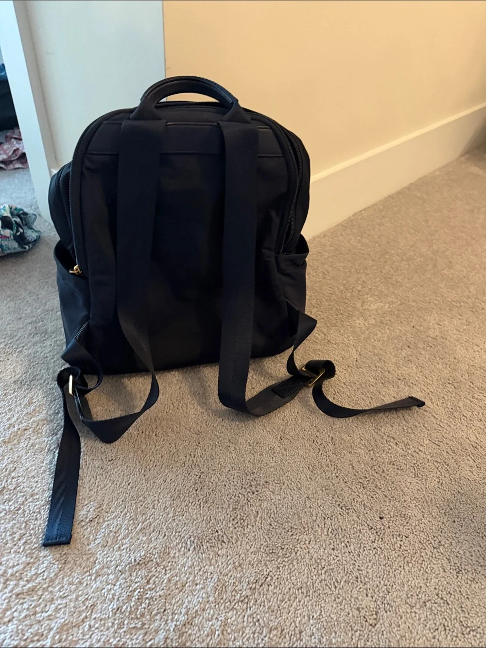 Tory Burch Black Nylon Daypack Backpack